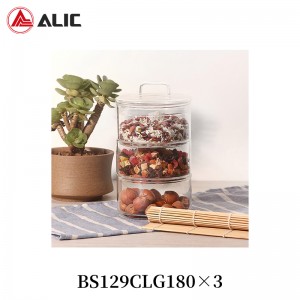 High Quality Glass Storage BS129CLG180×3