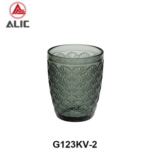 High Quality Patterned Glass Tumbler in various colors G123KV-2