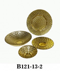 Glass Bowl Woven Style Suitable for Home Party or Wedding Table B121-13 Same style of Charge Plate also supplible