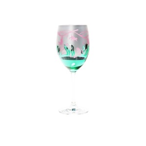 High Quality Electro Etching G123IF-1 jungle Wine Glass