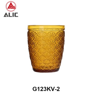 High Quality Patterned Glass Tumbler in various colors G123KV-2