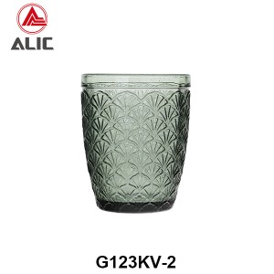 High Quality Patterned Glass Tumbler in various colors G123KV-2