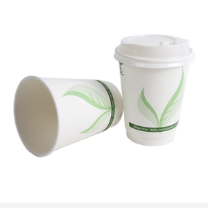 Eco friendly compostable free plastic single wall hot drink paper cups coffee cup