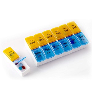 Weekly PiLL Organizer – 14 Compartments – 2 Times a Day   HT-W14B