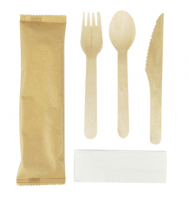 ECO disposable wooden cutlery set