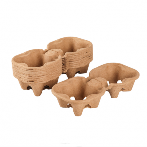 Biodegradable hot drink disposable cup carrier take away coffee paper pulp cup holder