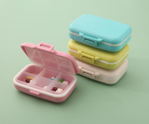 Wheat Straw Pill Organizer 6 Compartments JS-045