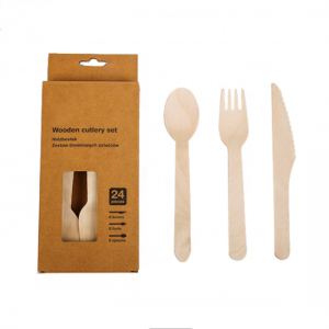 ECO disposable wooden cutlery set