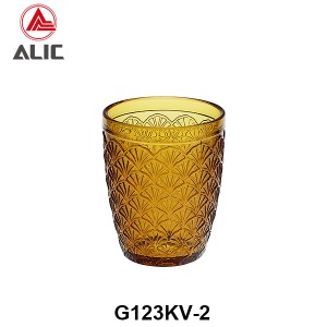 High Quality Patterned Glass Tumbler in various colors G123KV-2