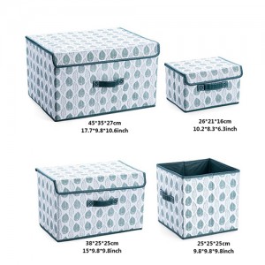Leaves Pattern Non-woven Collapsible Fabric Box