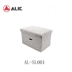 Cotton Linen Ottoman with Stainless Handle