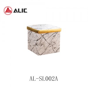 Marble PVC Leather Ottoman