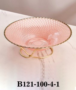 Glass Salad Bowl Serving Bowl Mixing Bowl with a rack B121-100-4 suitable for Wedding/Party Centerpiece, same style of charger plate available