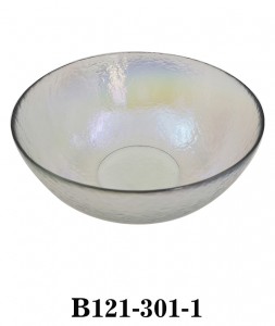 Glass Mixing Bowl Serving Bowl B121-301 frosted style in iridescent color several sizes