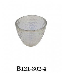 Glass Mixing Bowl Serving Bowl B121-302 Hammered style in iridescent color several sizes