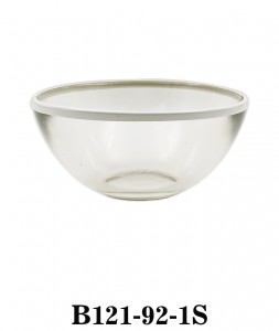 Glass Mixing Bowl Serving Bowl B121-92 brush stroke rim same style of charger plate supplible
