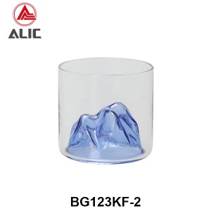 High Borosilicate Iceburg Montain shape  Whisky Glass G123KF-2
