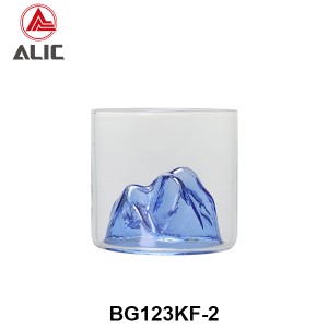 High Borosilicate Iceburg Montain shape  Whisky Glass G123KF-2