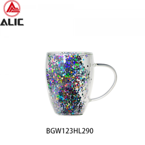 Hand Made High Borosilicate Insulated Cup 290ml BGW123HL290
