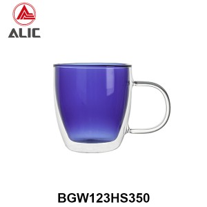 High borosilicate Insulated Glass Cup BGW123HS350