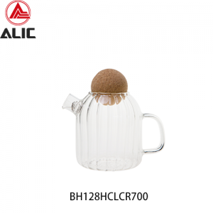 Hand Blown High Borosilicate Tea Pot 700ml BH128HCLCR700