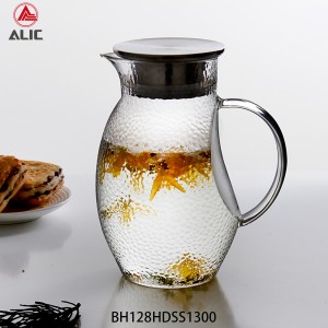 Wholesale food grade pyrex lead-free glass tea pot with infuser transparent glass teapot COFFEE POT & TEA POT BH128HDSS1300