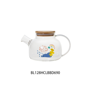 Borosilicate coffee pot fashionable decal new BL128HCLBBD690