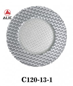 Hot selling High Quality Silver Gold Decoration Glass Charger Plate for Dinnerware C120-13