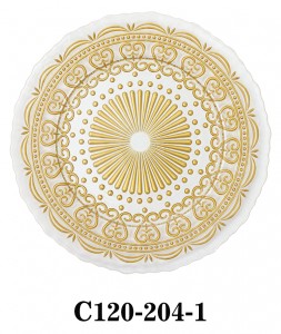 Luxury Handmade Glass Charger Plate Lace Style Pattern for Table Party or Rental C120-204