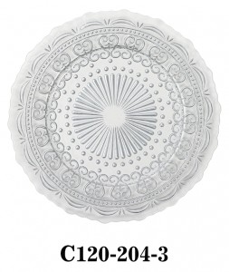 Luxury Handmade Glass Charger Plate Lace Style Pattern for Table Party or Rental C120-204