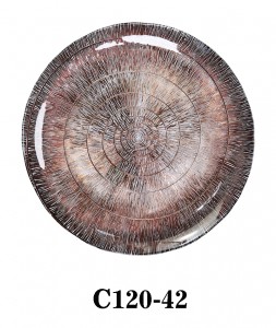 High Quality Handmade Unique style Glass Charger Plate Tree Ring style for home/party/rent C120-42