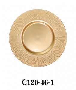 High Quality Elegant Handmade Glass Charger Plate for Wedding Party or Rental gold silver colored C120-46