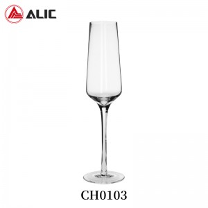 Lead Free Hand Blown Champagne Flute Goblet 230ml CH0103