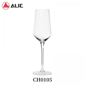 Lead Free Hand Blown Champagne Flute Goblet 280ml CH0105