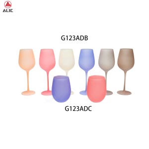 Customized Magic Color Changing Wine Glass Bordeaux and stemless wine G123ADB+G123ADC