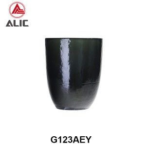Modern Black Glazed Effect Glass Tumbler G123AEY