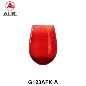Modern Spray colored Stemless Wine Glass G123AFK