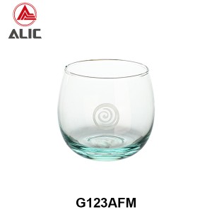 Hand Blown Colored Stemless Wine Glass G123AFM