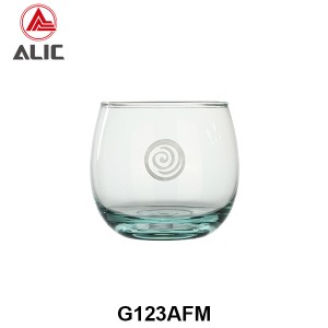 Hand Blown Colored Stemless Wine Glass G123AFM