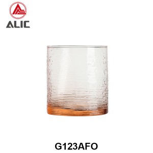 Hand Blown Colored Glass Lowball G123AFO