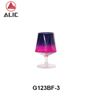 Handmade Polygon Goblet Snifter in multicolor G123BF-3