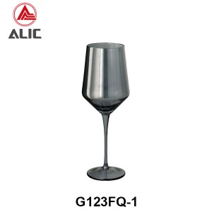 Handmade Popular Wine Glass Goblet in smoke color G123FQ-1