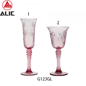 Color Glass goblet hand blow wine glasses set G123GL