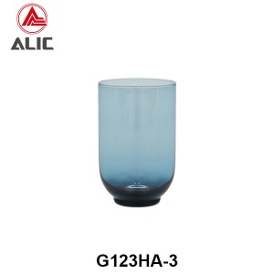 Handmade Unique shape Tumbler Glass in nature color glass G123HA-3