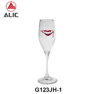 Hotsale Champagne Glass Goblet with decal 180ml G123JH-1