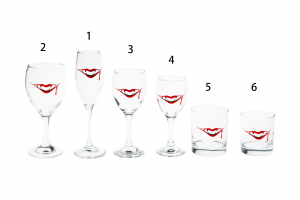 Hotsale Champagne Glass Goblet with decal 180ml G123JH-1