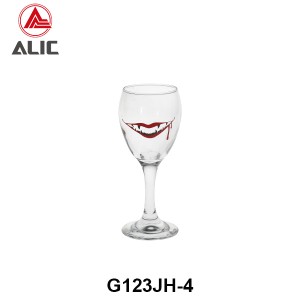 Hotsale Wine Glass Goblet with decal 195ml G123JH-4