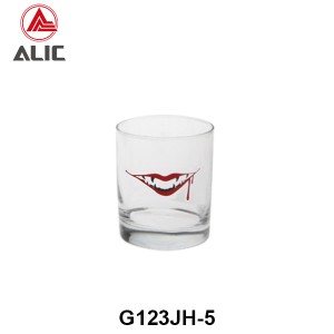 Hotsale Whisky Glass DOF Lowball Tumbler with decal 290ml G123JH-5