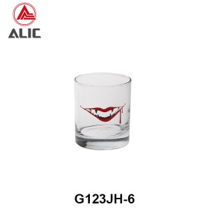 Hotsale Whisky Glass DOF Lowball Tumbler with decal 210ml G123JH-6
