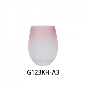 Lead Free High Quantity Painted Color Stemless Wine Glass G123KH-A3 480ml